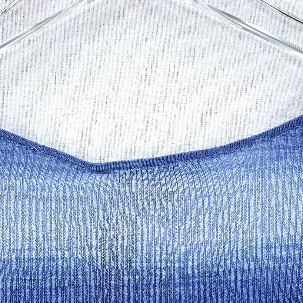 PALOMA WOOL Sweater Womens Medium Blue Sauce Button Ribbed Knit Cropped Top NWT - Picture 15 of 16